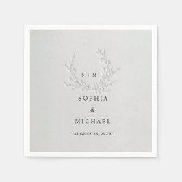 Guardanapo De Papel Minimal Faux Blind Deboss Cotton Wedding Napkins