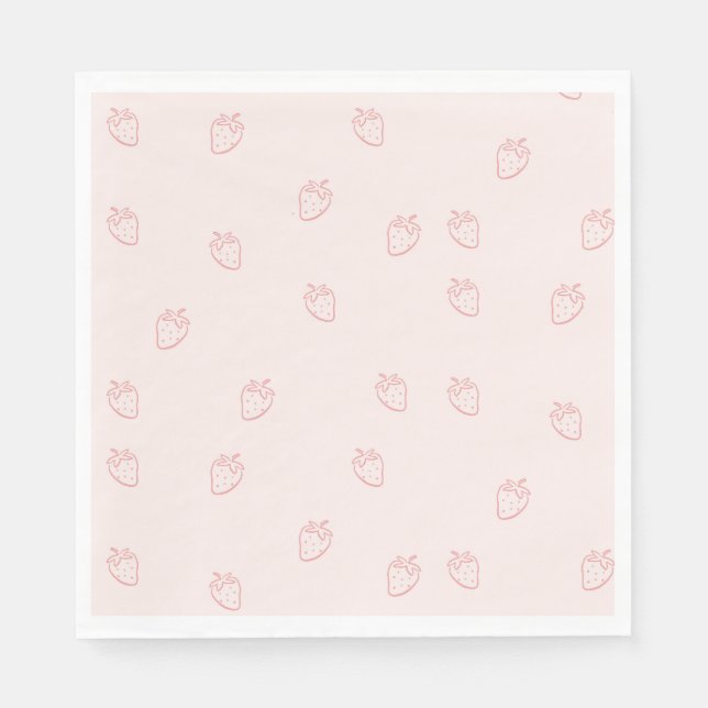 Guardanapo De Papel Minimalismo de Morango (Frente)