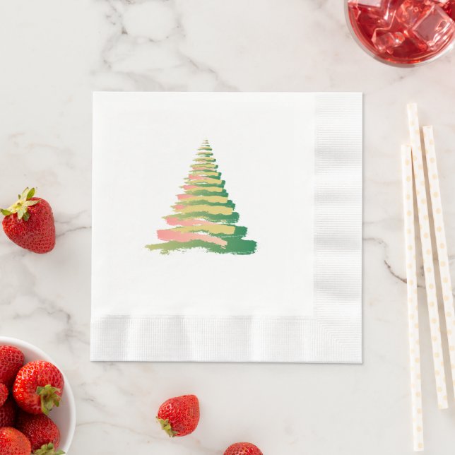 Guardanapo De Papel Minimalist Brushstroke Christmas Tree (Insitu)