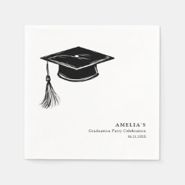 Guardanapo De Papel Minimalist Graduation Cap Grad Party