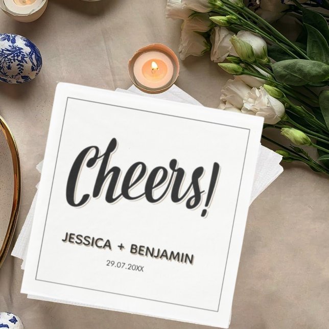 Guardanapo De Papel Minimalist Handwritten Typography & Elegant Modern (Criador carregado)