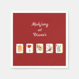 Guardanapo De Papel Minimalist Mahjong Flower Tiles Paper Napkin