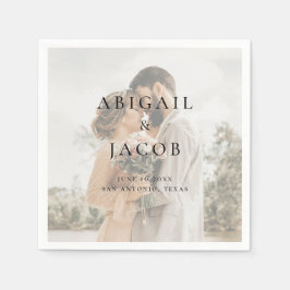 Guardanapo De Papel Minimalist Modern Photo Wedding