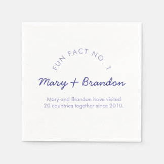 Guardanapo De Papel Minimalist Modern Typography Fun Fact Wedding