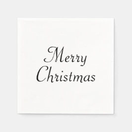 Guardanapo De Papel Minimalist Script Merry Christmas Christmas Party