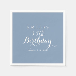 Guardanapo De Papel Minimalist Typography Birthday Party Design 