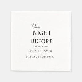 Guardanapo De Papel Minimalista Branco Na Noite Antes Do Casamento