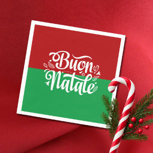 Guardanapo De Papel Minimalista Buon Natale italiano Feliz Natal