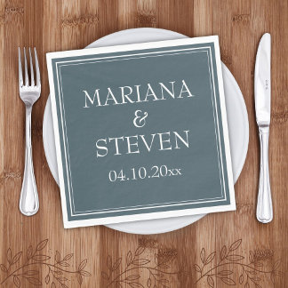 Guardanapo De Papel Minimalista do Boho Blue Modern