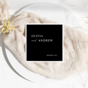 Guardanapo De Papel Minimalista e moderno simples Casamento de Nápol