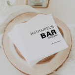 Guardanapo De Papel Minimalista Elegante Bar Formal Mitzvah Napkins<br><div class="desc">Estes guardanapos minimalistas elegantes e elegantes são perfeitos para uma celebração religiosa tradicional. A design de uma bela fonte em um fundo branco para elogiar seu evento.</div>