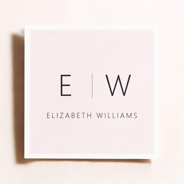 Guardanapo De Papel Minimalista Elegante Elegante Clássico Blush (Criador carregado)