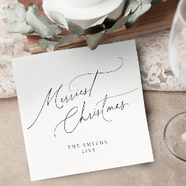 Guardanapo De Papel Minimalista Elegante Roteiro Natal Mais Alegre