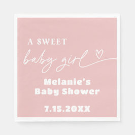 Guardanapo De Papel Minimalista Uma Doce Decoração De Chá de fraldas