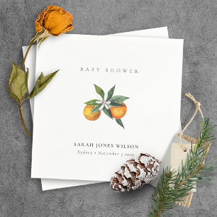Guardanapo De Papel Mínimo Chá de fraldas de Citrus Orange Botanical
