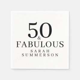 Guardanapo De Papel Mínimo Cinquenta e Fabuloso Aniversário de 50 anos