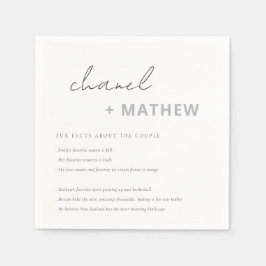 Guardanapo De Papel Mínimo de Fatos Divertidos de Tipografia de Script