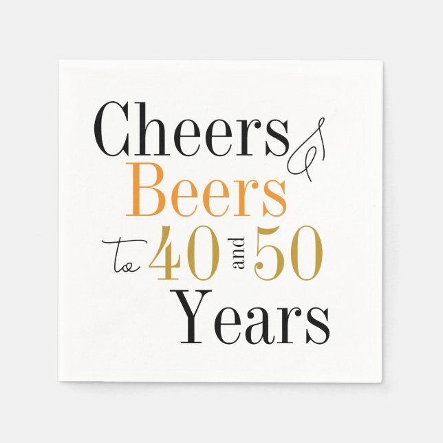 Guardanapo De Papel Mínimo de torres e cervejas de Festa de aniversári (Frente)