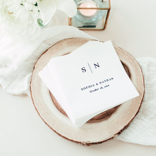 Guardanapo De Papel Mínimo e Chic   Azul branco e Marinho