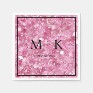 Guardanapo De Papel Mínimo e Chic   Casamento com Luminosas Rosa Paste
