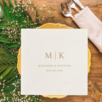 Guardanapo De Papel Mínimo e Chic | Casamento de Nápoles
