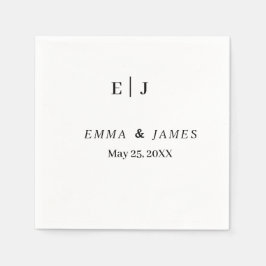 Guardanapo De Papel Mínimo e Chic | Personalizar Casamento