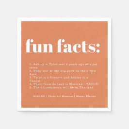 Guardanapo De Papel Mínimo Moderno Papaya Colorida Fatos Divertidos