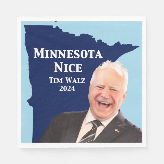 Guardanapo De Papel Minnesota Simpático Tim Walz (Frente)