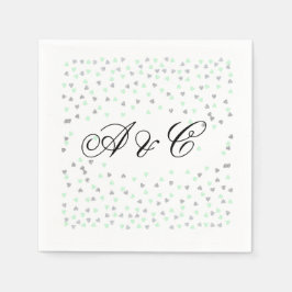 Guardanapo De Papel Mint e Silver Party Napkins