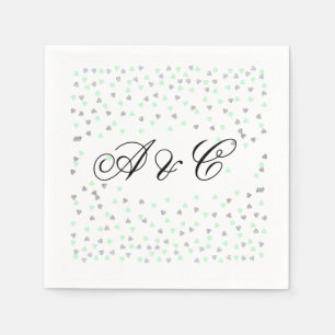 Guardanapo De Papel Mint e Silver Party Napkins