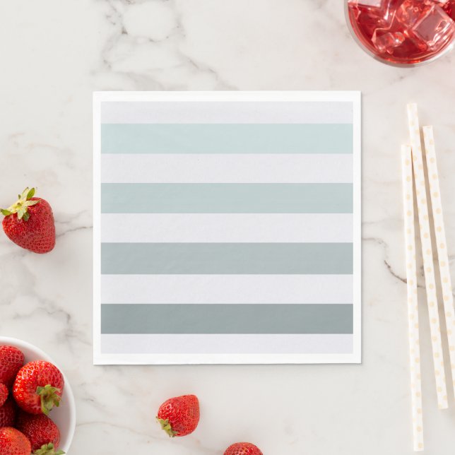 Guardanapo De Papel Mint Stripes Ombre (Insitu)
