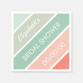 Guardanapo De Papel Mint to Coral Chá de panela Napkins