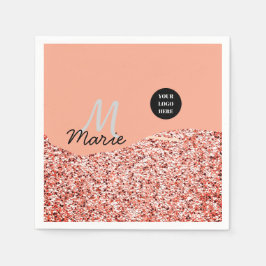 Guardanapo De Papel minúscula azul adicionar texto do logotipo obrigad