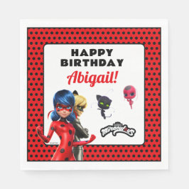 Guardanapo De Papel Miraculoso Ladybug e Cat Noir Aniversário