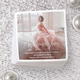 Guardanapo De Papel Mis XV Años Quinceañera Foto de 15 moderno Anivers