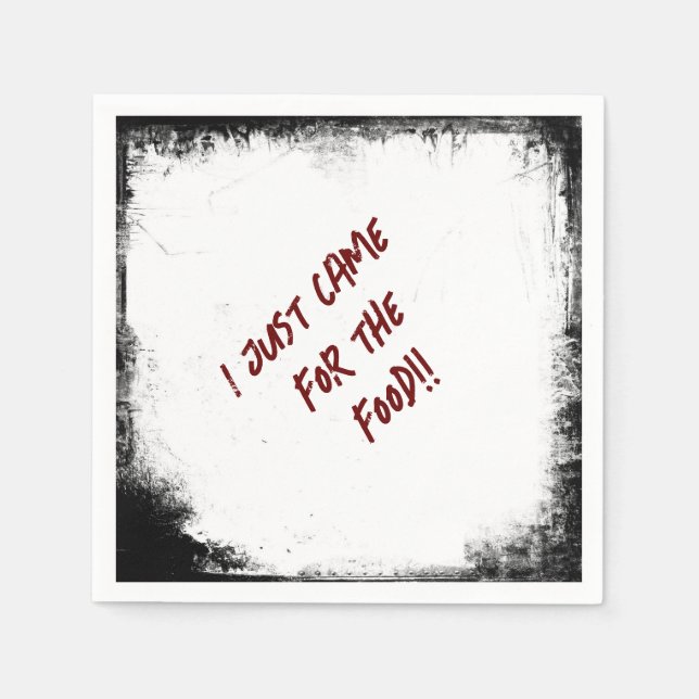 Guardanapo De Papel Mistério De Assassinato "Eu Só Vim Para A Comida" (Frente)