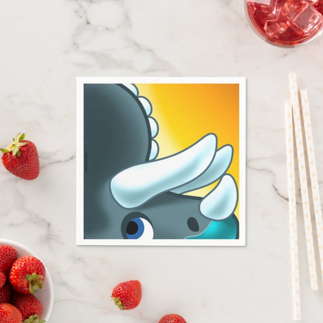 Guardanapo De Papel MISTÉRIO HORNED DINOSAUR de Jeff Willis Art (Insitu)