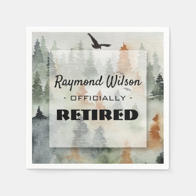 Guardanapo De Papel Misty Forest Masculine Party Napkins (Frente)