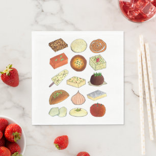 Guardanapo De Papel Mithai Indian Sweets Confectionery Desserts India