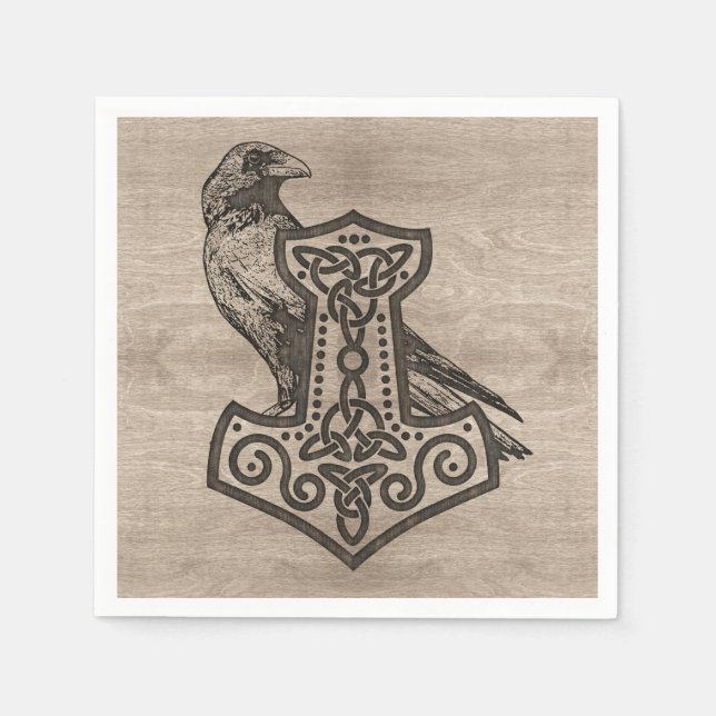 Guardanapo De Papel Mjolnir - o martelo de Thor (Frente)