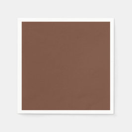 Guardanapo De Papel Mocha Brown Solid Color | Clássico | Elegante