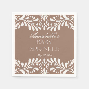 Guardanapo De Papel Mocha Brown Talavera Azulejo Fiesta Baby Sprinkle