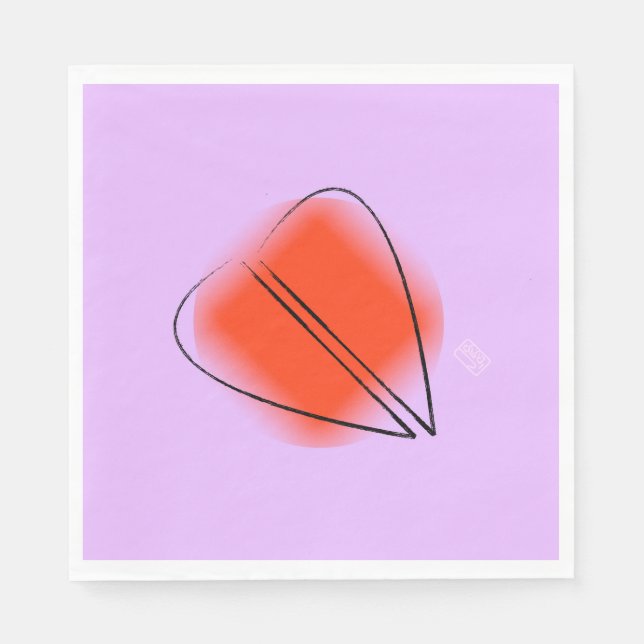 Guardanapo De Papel Mod Heart Luncheon Paper Napkin (Frente)