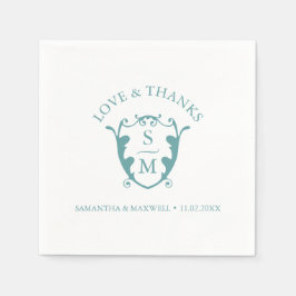 Guardanapo De Papel Modelo de Casamento Napkins Crest Personalizado Mo