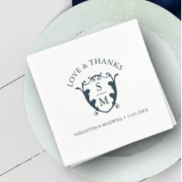 Guardanapo De Papel Modelo de Casamento Napkins Crest Personalizado Mo