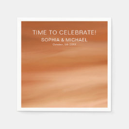 Guardanapo De Papel Modelo de Casamento Personalizado Terracotta outon