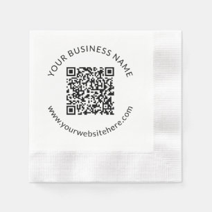 Guardanapo De Papel Modelo de código QR carregado com texto editável