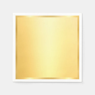 Guardanapo De Papel Modelo em Branco de Ouro Falso Moderno Glamouroso