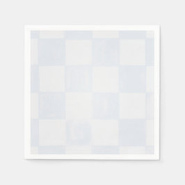 Guardanapo De Papel Modern Blue Checkered Baby Shower 