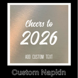 Guardanapo De Papel Modern Brushed Metal 2026 New Years Party
